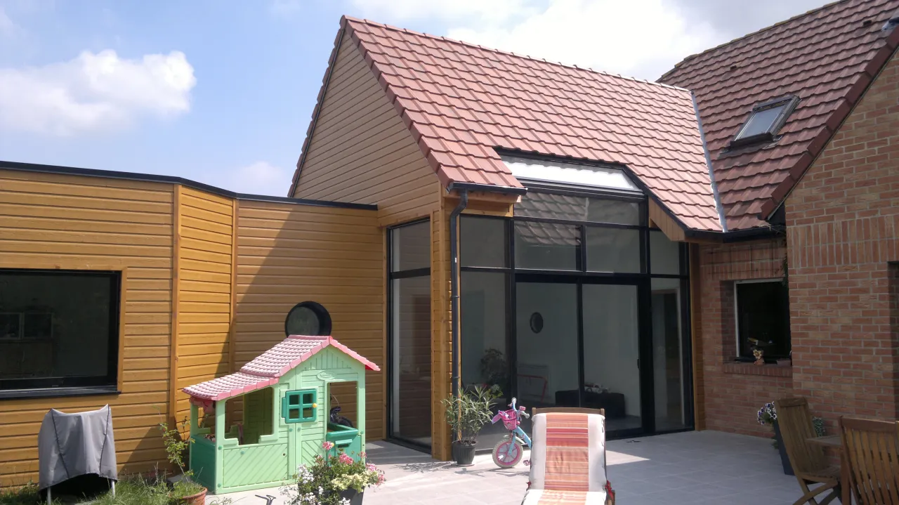 Extension de maison en bois à Cambrin